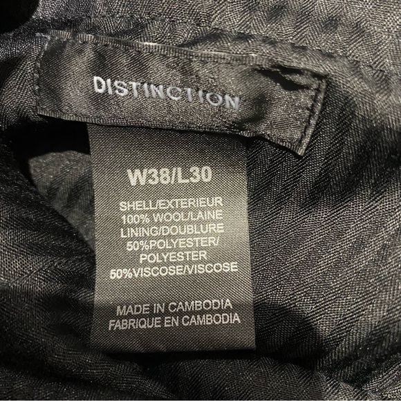 Distinction light wool dress pants nwot Mens 38 x30 - Picture 3 of 8